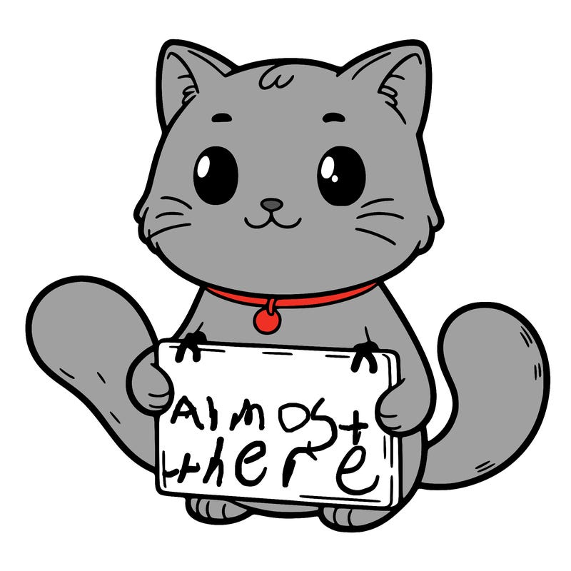 cat holding sign