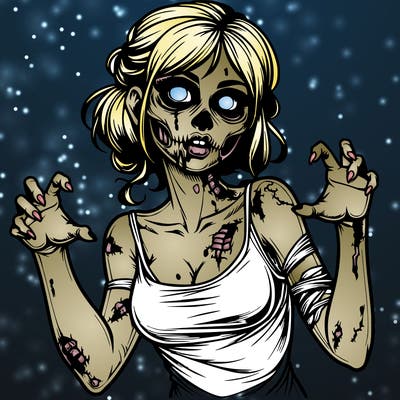 realistic zombie girl