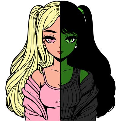 realistic girl split
