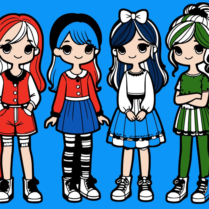 girls standing together