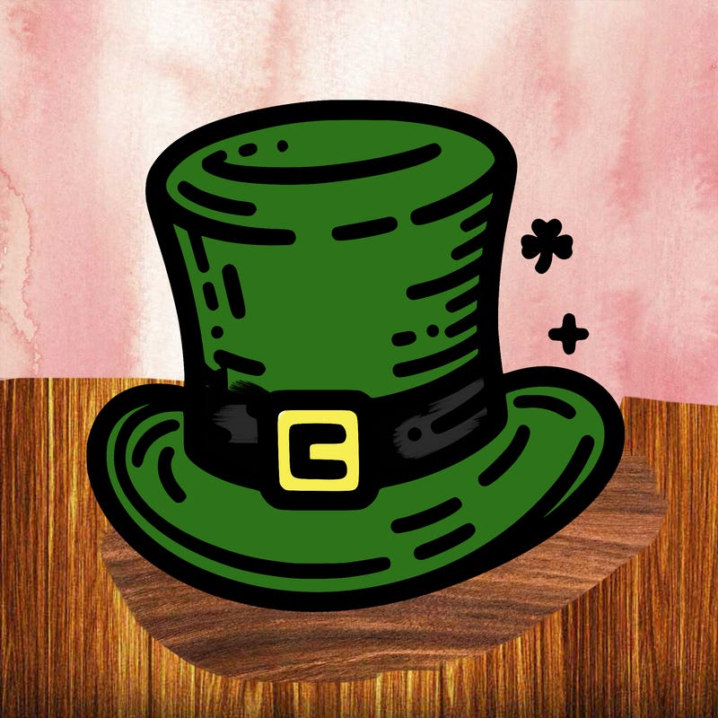st patrick hat with thin lines