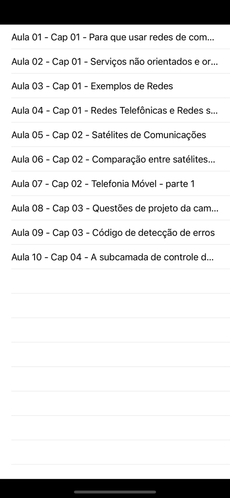 Curso de Redes - Eine Liste von Computernetzwerkkursen auf Portugiesisch in der App
