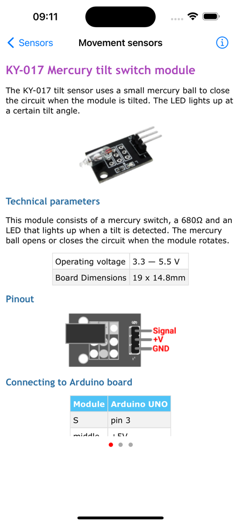 Arduino Programming Tutorial - KY-017 mercury tilt switch module tutorial with technical parameters and pinout