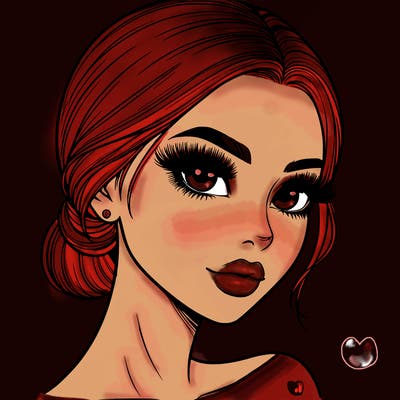 realistic girl with lashes