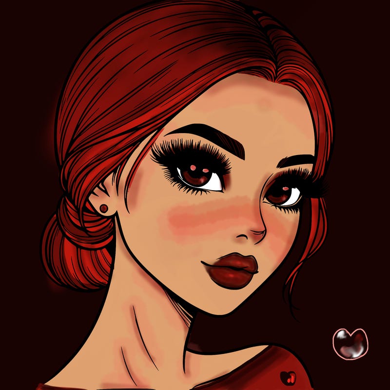 realistic girl with lashes