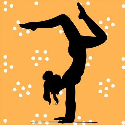 a woman doing a handstand