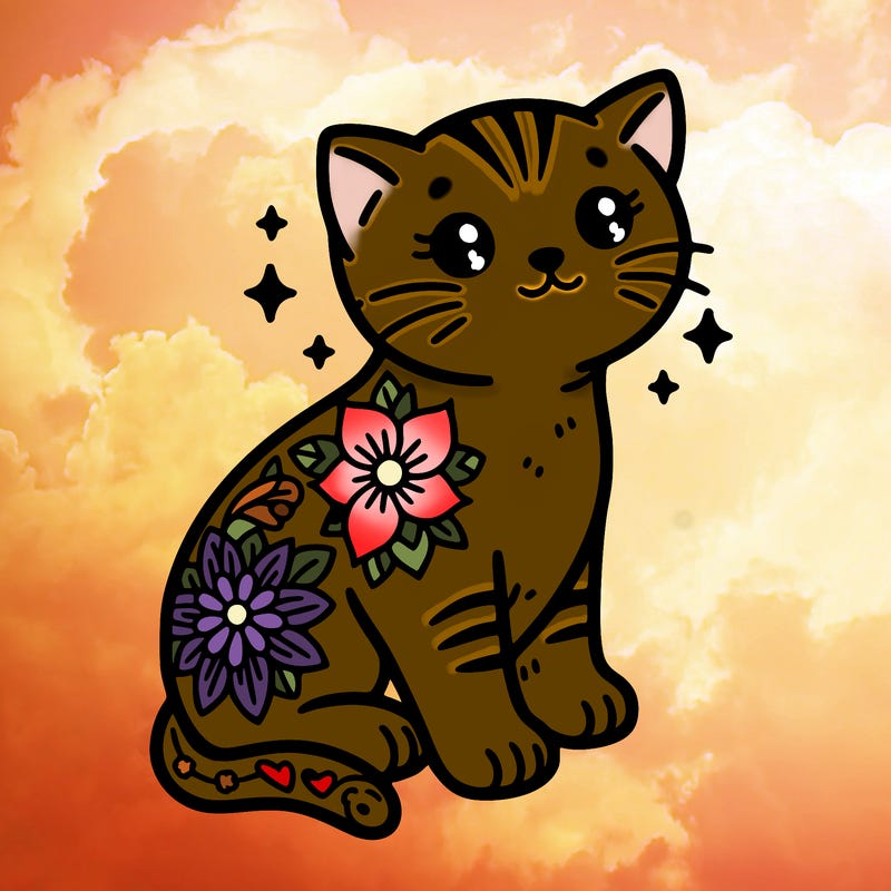 kitten tattoo