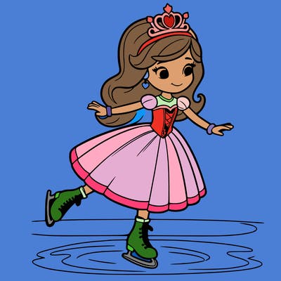 princess skating on ice