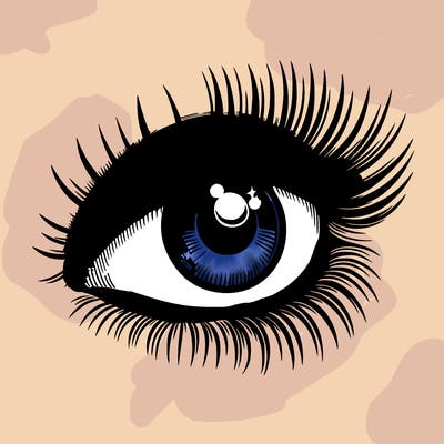 realistic eye long eylashes