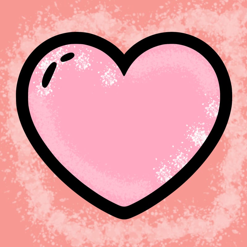 a blank heart