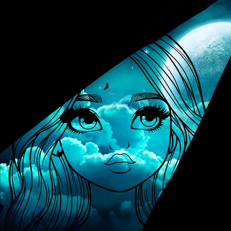 a realistic girl with a crown on