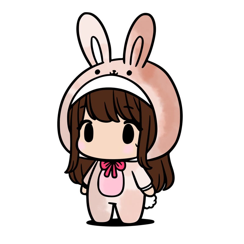 a girl in a bunny costume