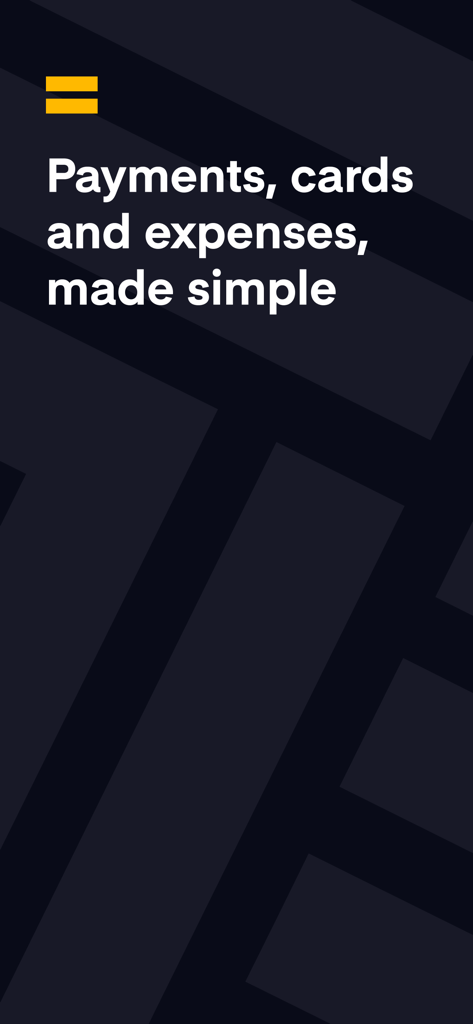 Equals Money - Equals Money app interface with text highlighting simplified payments cards and expenses