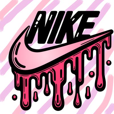 dripping nike logo