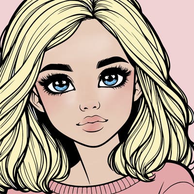 realistic girl whith cute eyes