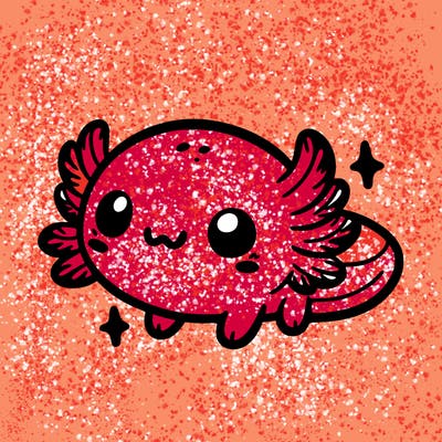 cute easy baby axolotl