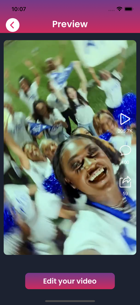 SnapTik - Tik Video Downloader - SnapTik mobile app interface showing a video preview with a button to edit the video