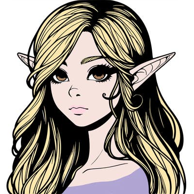 elf girl realistic dark fantasy