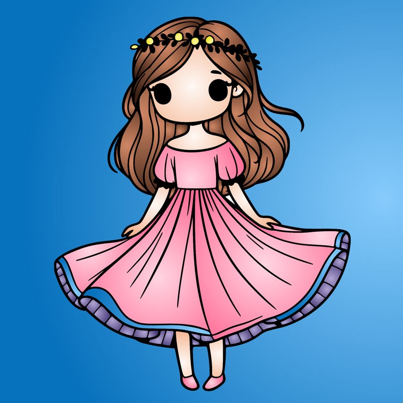 girl with flowy dress