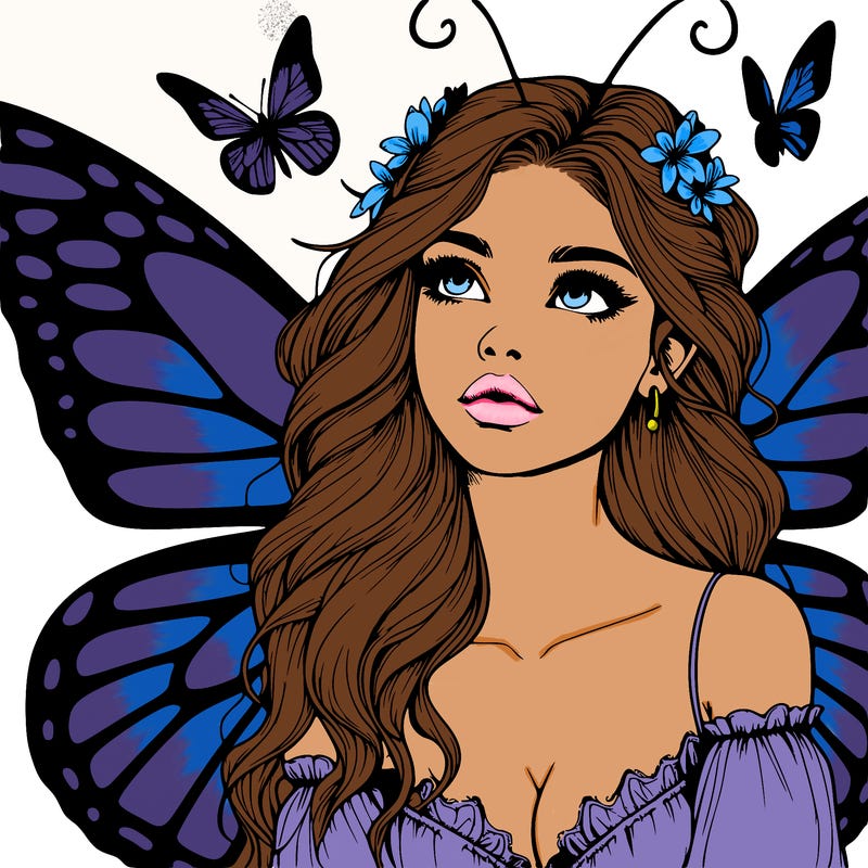 butterfly fairy realistic girl