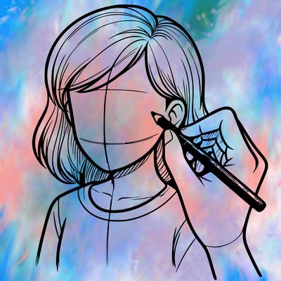 drawing a realistic person