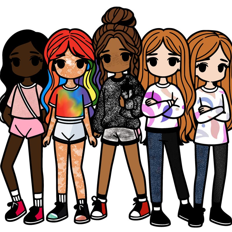 a group of girl's