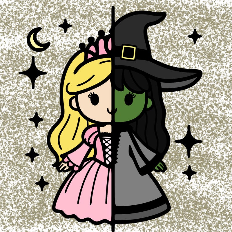 split princess and witch