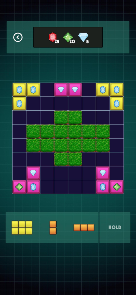 BrainBloq: Block Puzzle Game - A colorful logic board puzzle in the BrainBloq mobile game interface