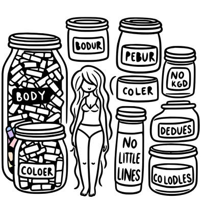 about my body's insecurities and color in the jars