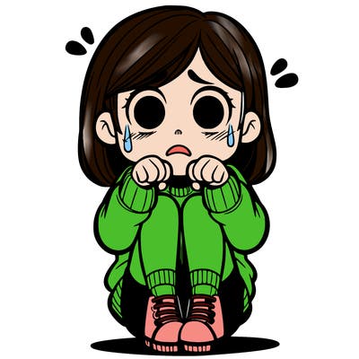 scared girl