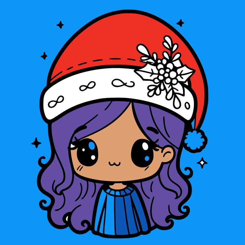 christmas hat girl