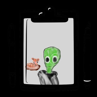 blank clip board with pen