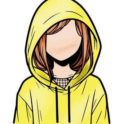 faceless girl in hoodie