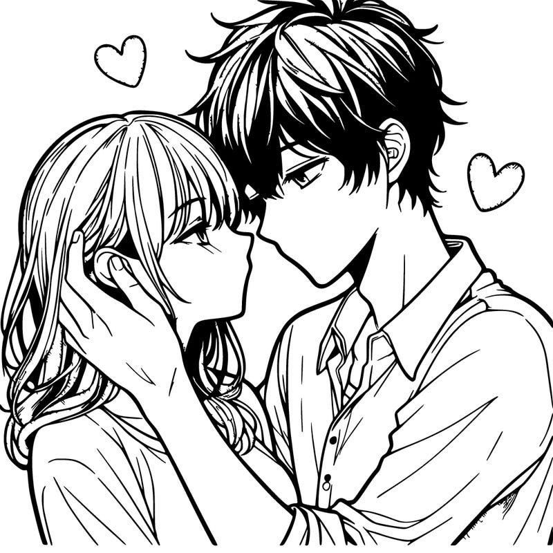 manga couple in love