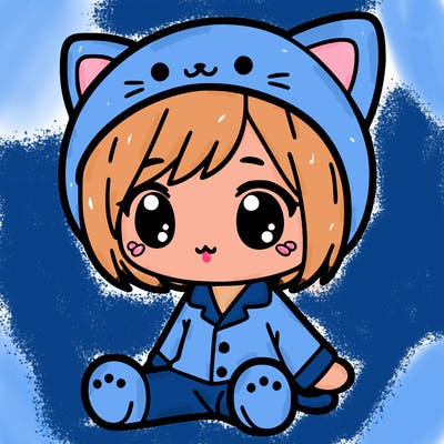 chibi as cat pj