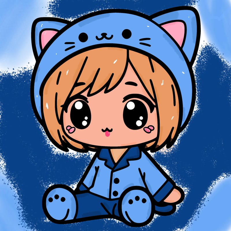 chibi as cat pj