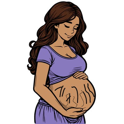woman heavily pregnant realistic