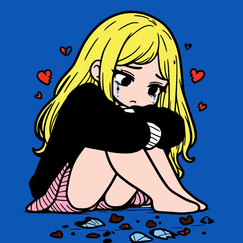 a girl after a breakup