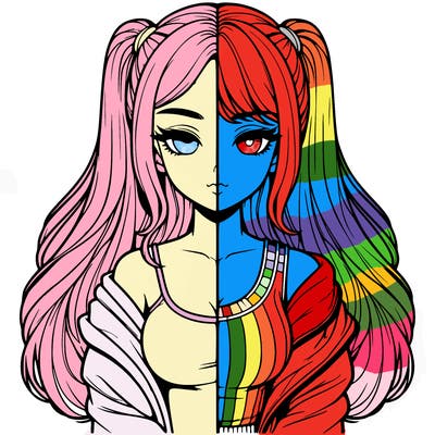 realistic girl split