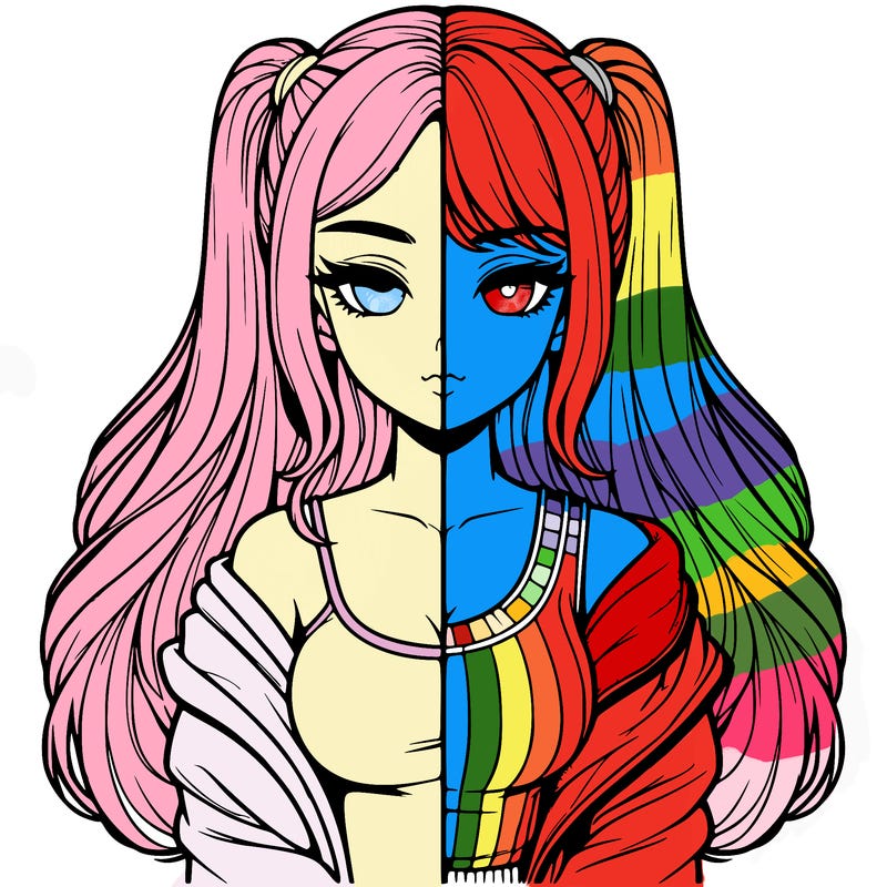 realistic girl split