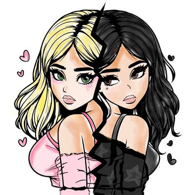 realistic girl split