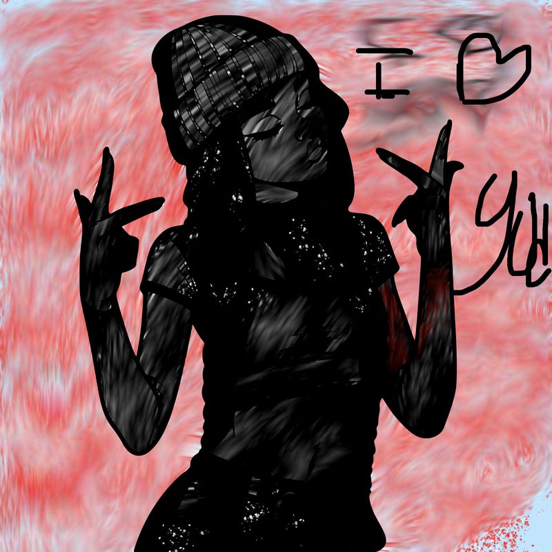 realistic teenage girl with braids and a beanie and crop top doing 🫶🏼