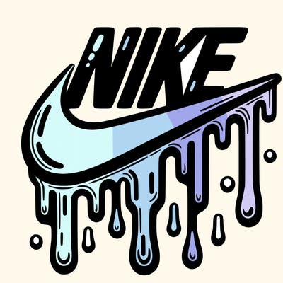 dripping nike logo