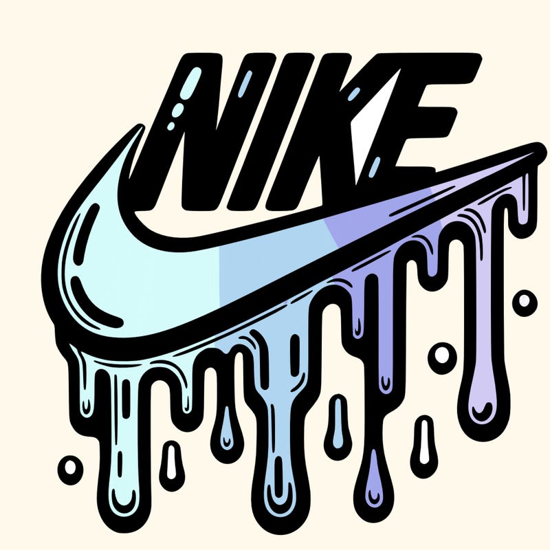 dripping nike logo