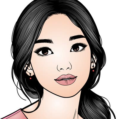 beautiful realistic asian woman