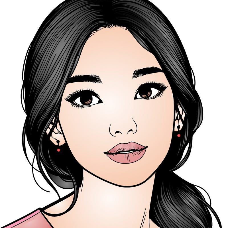 beautiful realistic asian woman