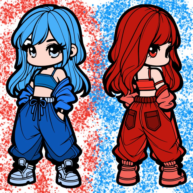 girl in crop top and baggy pants