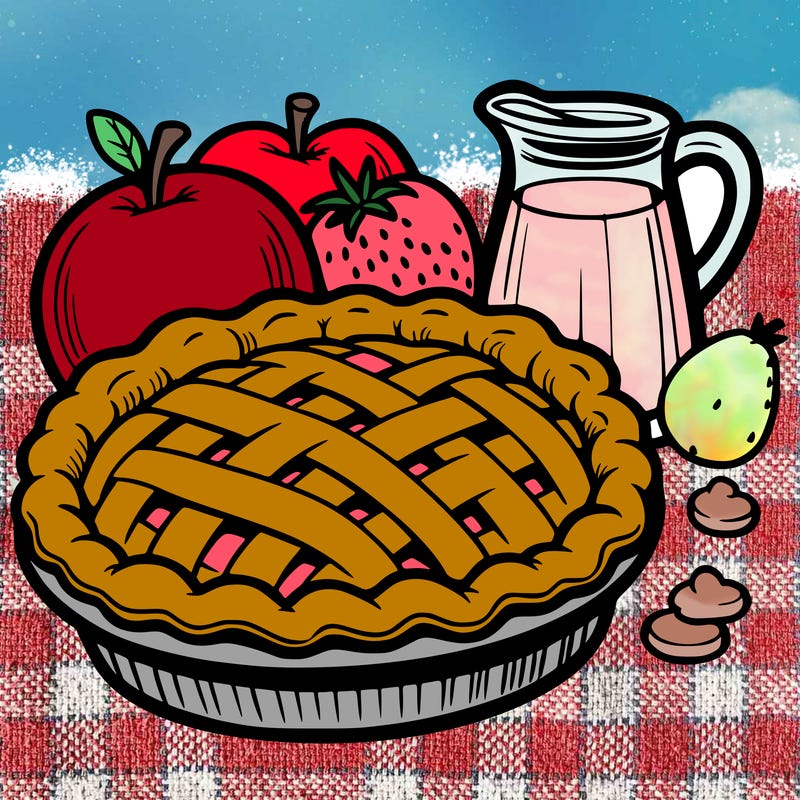 a pie of food