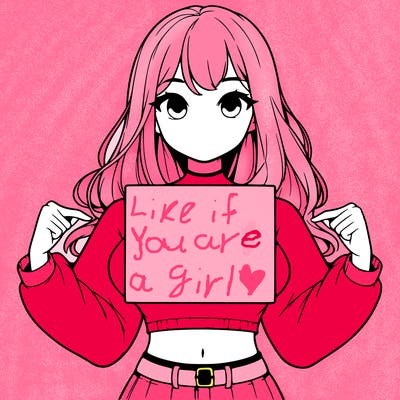 girl holding a blank sign in a long sleeve crop top