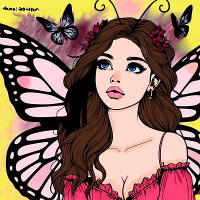 butterfly fairy realistic girl